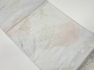 六弁華文に向かい鳳凰模様織出し袋帯